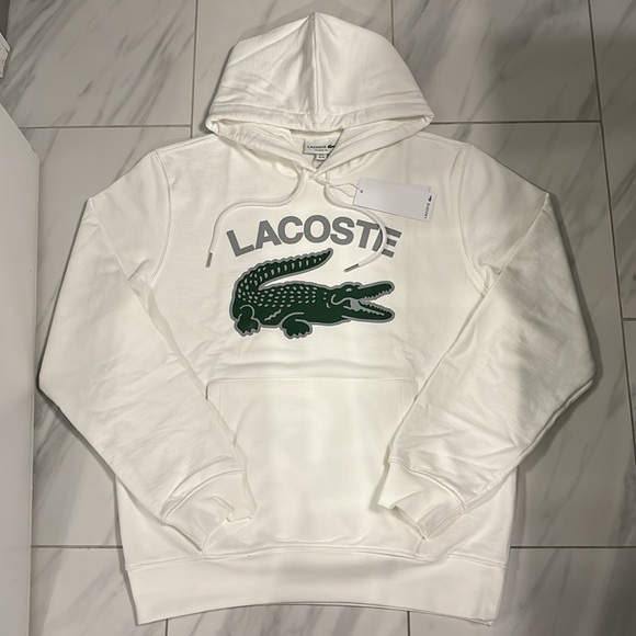 Men’s Lacoste Logo Pullover Hoodie - Picture 1 of 4